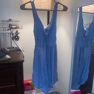Shein, baby blue, tie back dress with key hole in front!